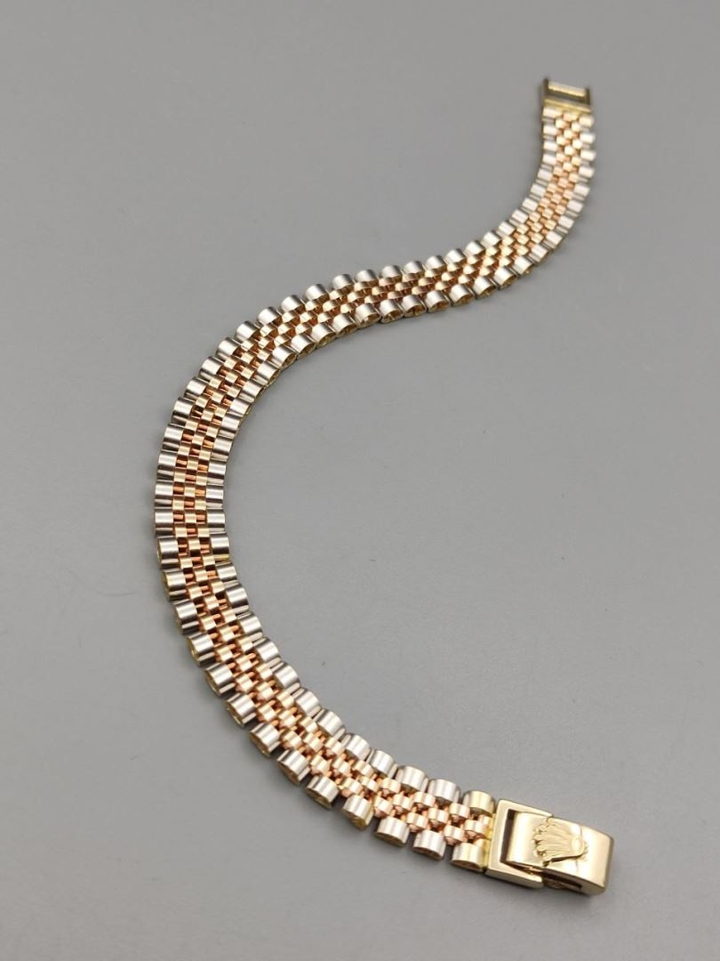 دستبند رولکس (وسط رزگلد دور سفید) گلستانه