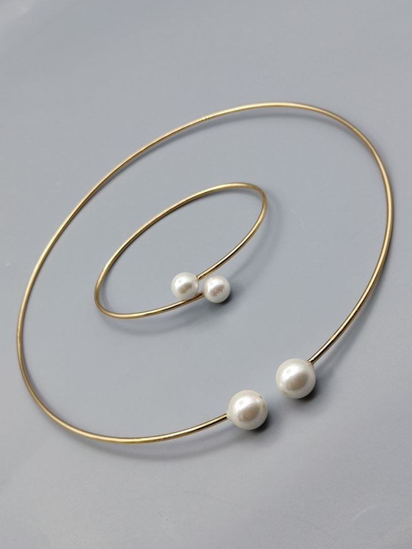 ست طوق و بنگل مروارید