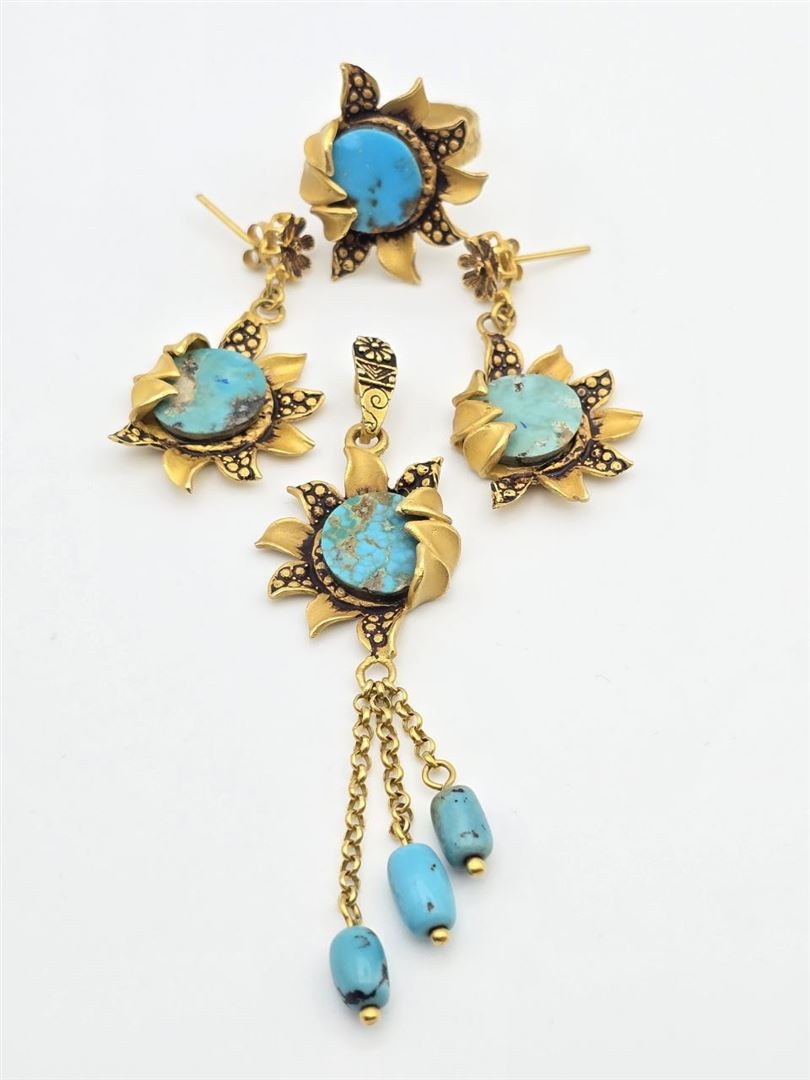 نیم ست فیروزه