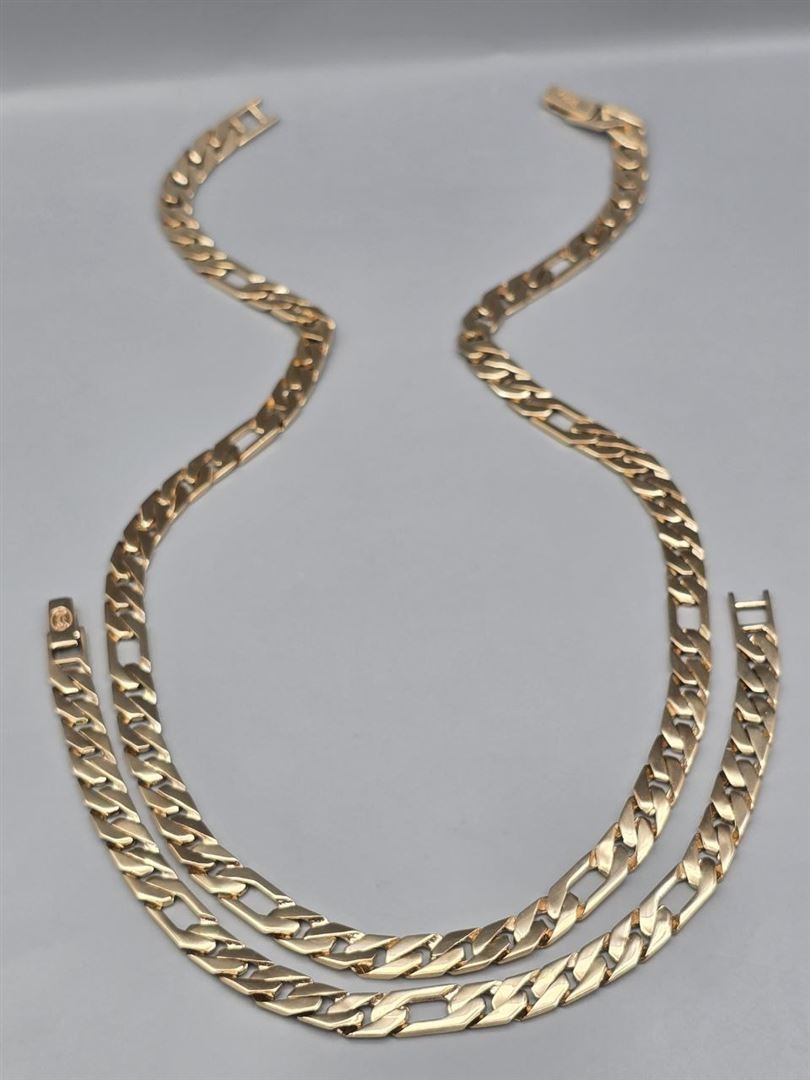 دستبند و گردنبند فیگارو توپر