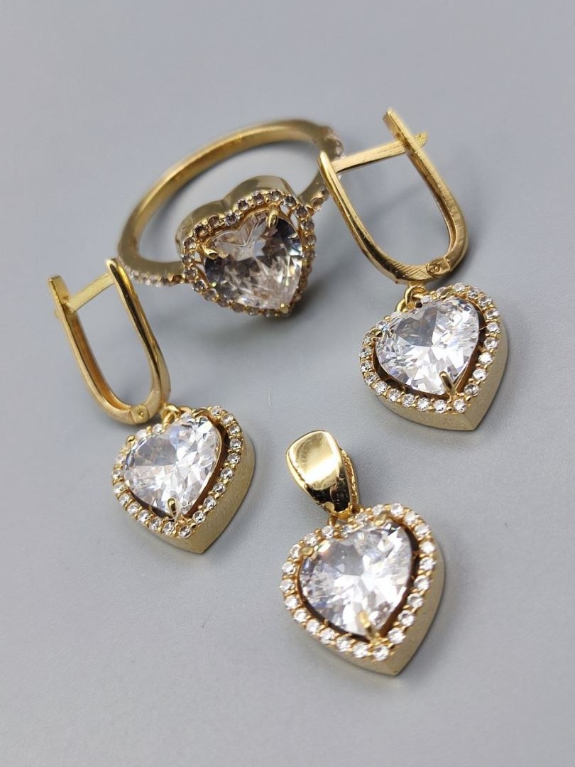 نیم ست قلب سواروسکی